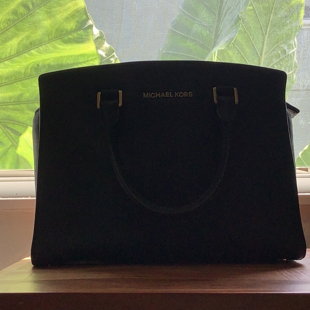 Michael Kors Black Leather Women's Briefcase - Picture 13 of 16